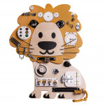 Manipulačná doska / Activity board Lev Edmund – prírodná - 80 cm x 62 cm so stojanom